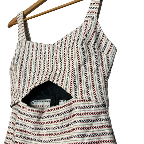 Zara TRF Women’s Small Multi Color Striped Dress Romper Cutout Tribal - Picture 3 of 11